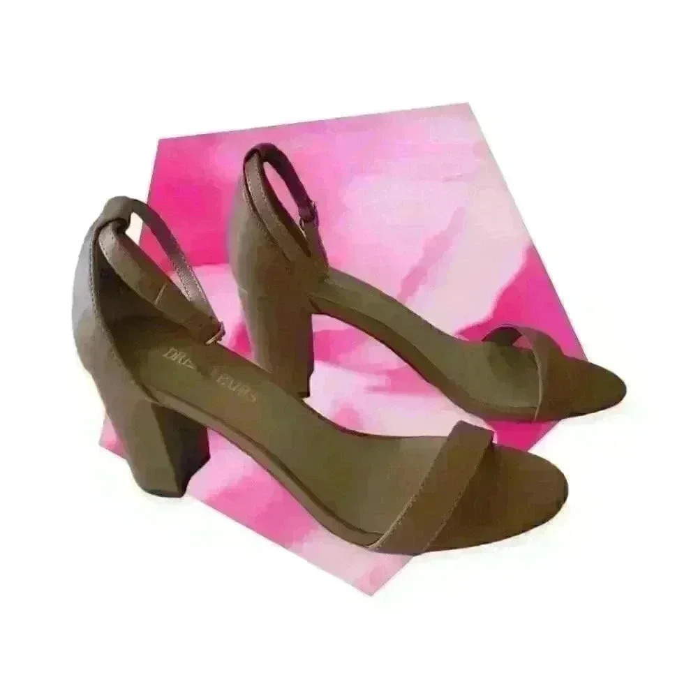 DREAM PAIRS Women's Chunk Low Heel Pump Sandals Size 8